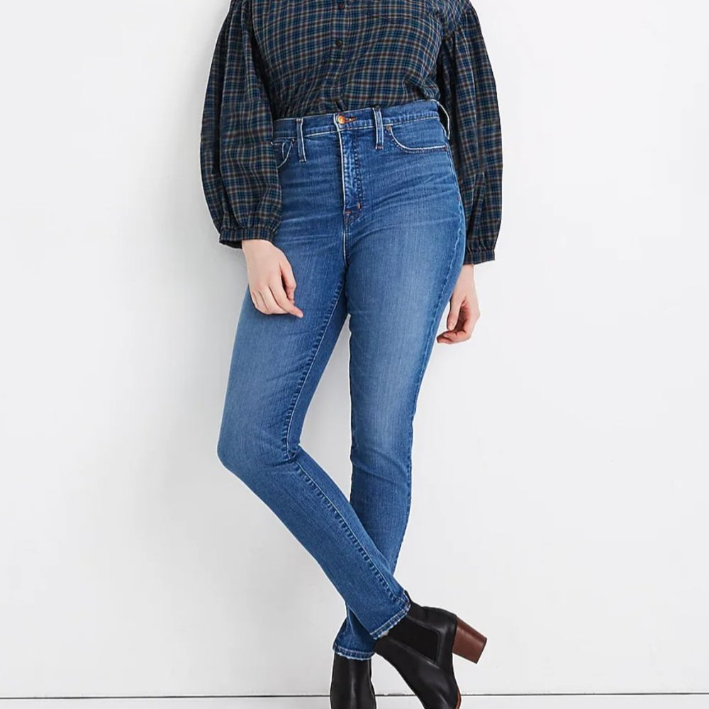 Madewell 11" High-Rise Skinny Jeans in Maricopa Wash EUC Size 30